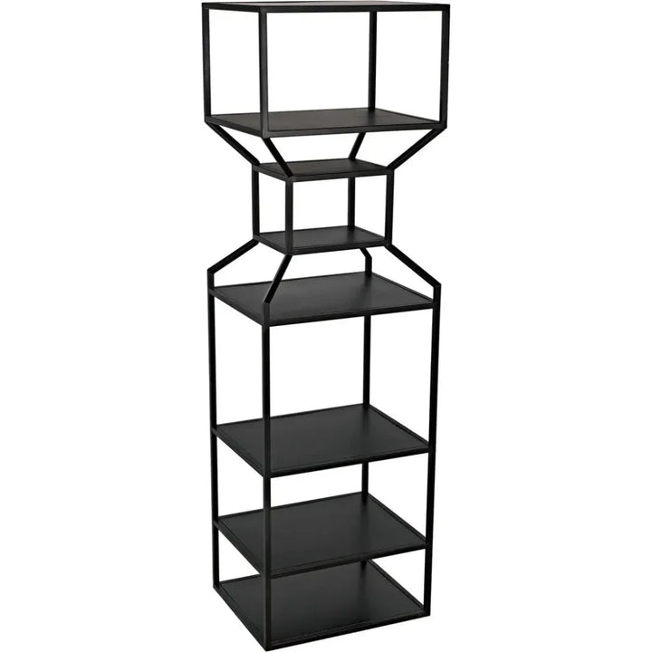 Downtown Black Metal Etagere-Etageres-Noir-LOOMLAN