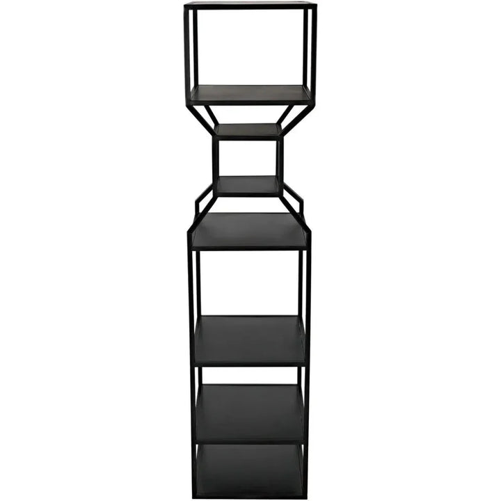 Downtown Black Metal Etagere-Etageres-Noir-LOOMLAN