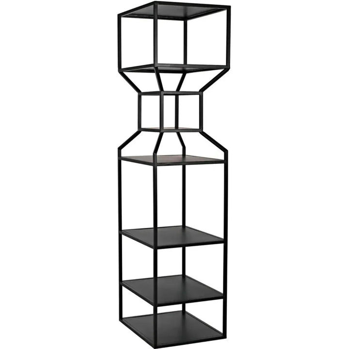 Downtown Black Metal Etagere-Etageres-Noir-LOOMLAN