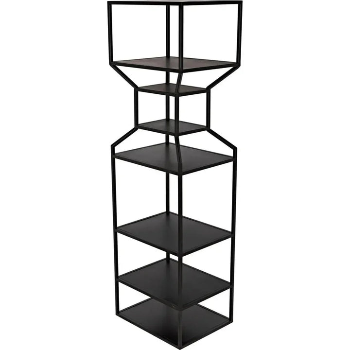 Downtown Black Metal Etagere-Etageres-Noir-LOOMLAN