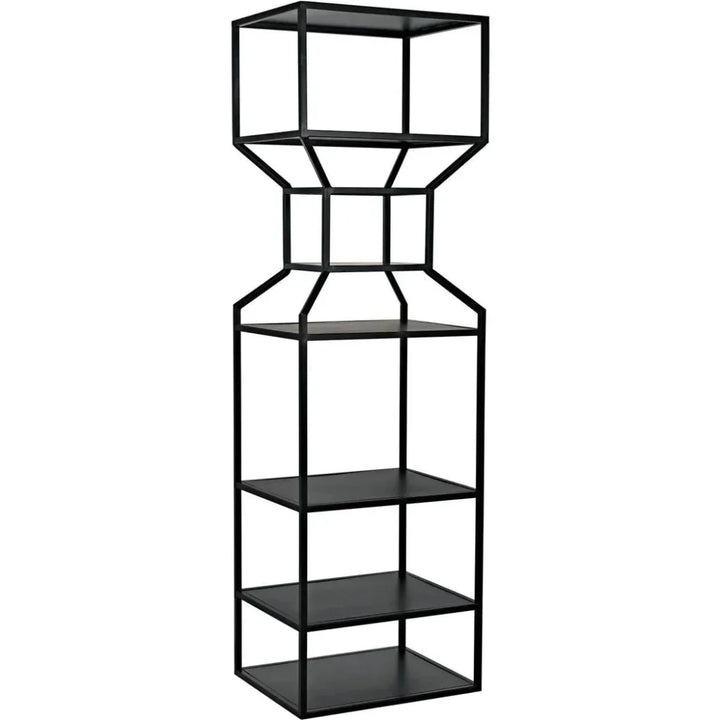 Downtown Black Metal Etagere-Etageres-Noir-Large-LOOMLAN