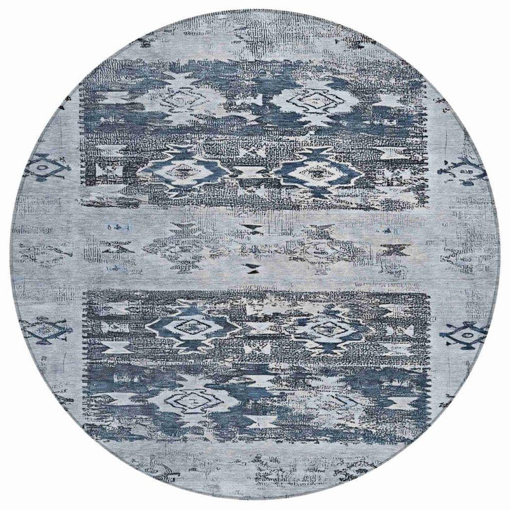 Draessa Blue Washable Indoor - Outdoor Rug - LOOMLAN - LOOMLAN Rugs - Outdoor Rugs