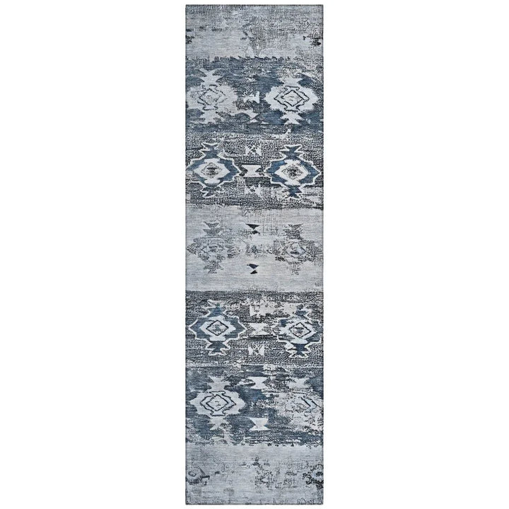 Draessa Blue Washable Indoor - Outdoor Rug - LOOMLAN - LOOMLAN Rugs - Outdoor Rugs