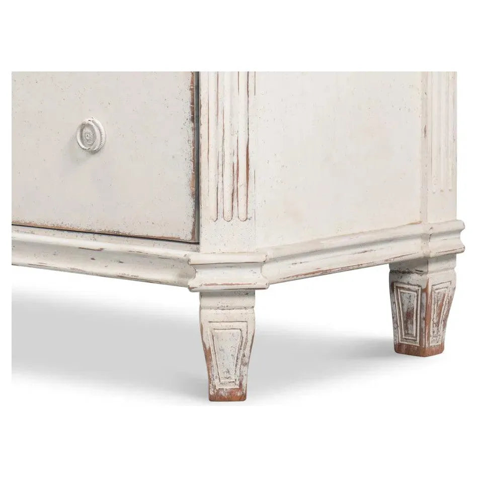 Dramond Sideboard With Antique White Finish