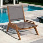 Draper Teak Outdoor Sling Chat Chair