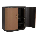 Dresden Leather Bar Cabinet