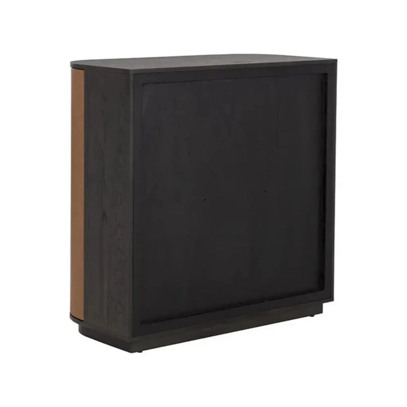 Dresden Leather Bar Cabinet