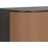 Dresden Leather Bar Cabinet