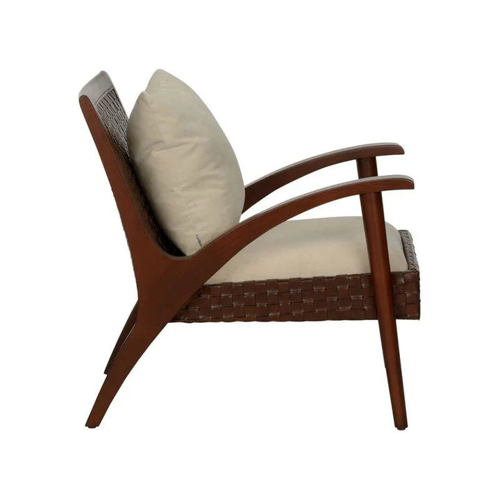 Drew Wooden Frame Modern Leather Chair - LOOMLAN - Chelsea House - Club Chairs