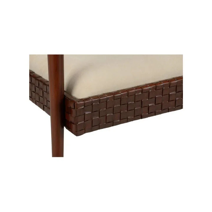 Drew Wooden Frame Modern Leather Chair - LOOMLAN - Chelsea House - Club Chairs