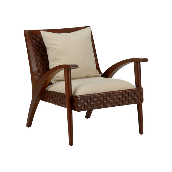 Drew Wooden Frame Modern Leather Chair-Club Chairs-Chelsea House-LOOMLAN