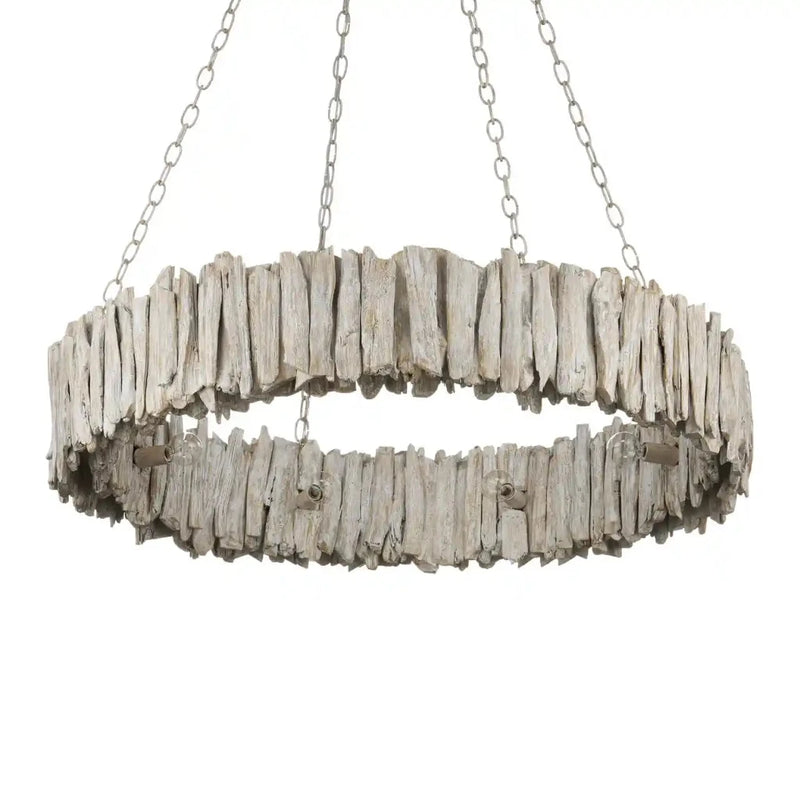 Driftwood Whitewash Ring Chandelier