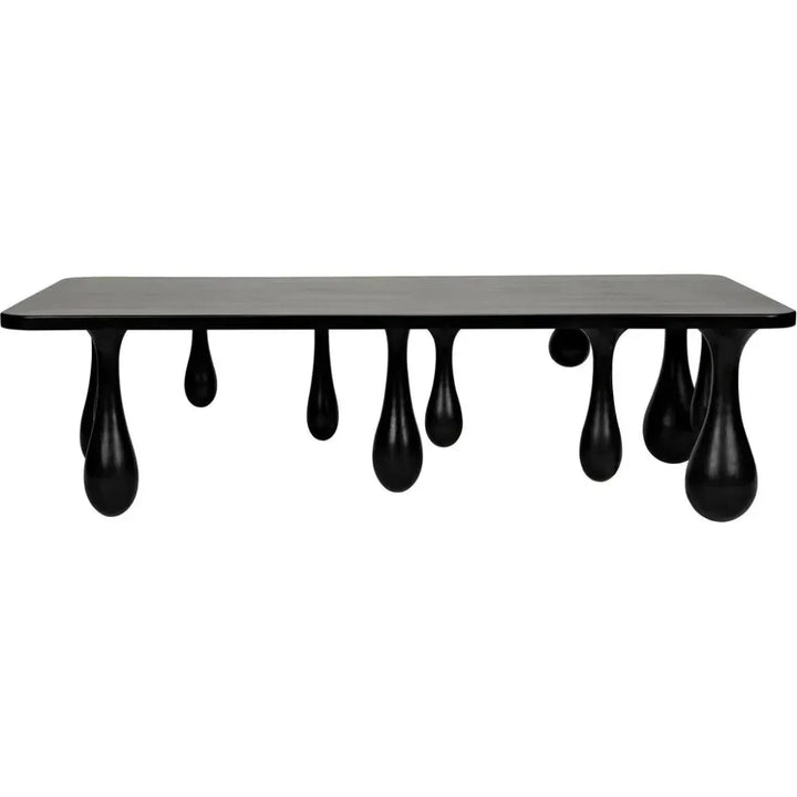 Drop Wood Black Rectangle Coffee Table - LOOMLAN - Noir - Coffee Tables