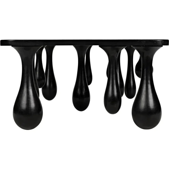 Drop Wood Black Rectangle Coffee Table - LOOMLAN - Noir - Coffee Tables