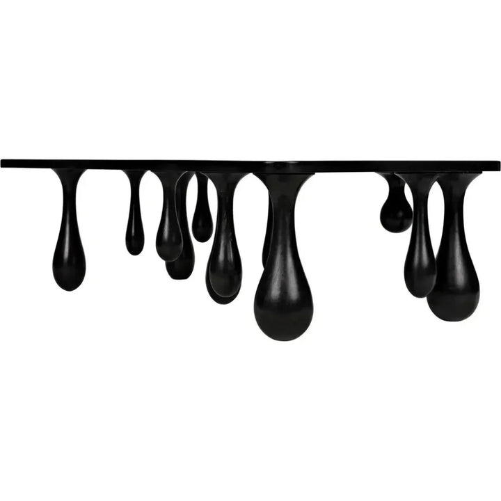 Drop Wood Black Rectangle Coffee Table - LOOMLAN - Noir - Coffee Tables