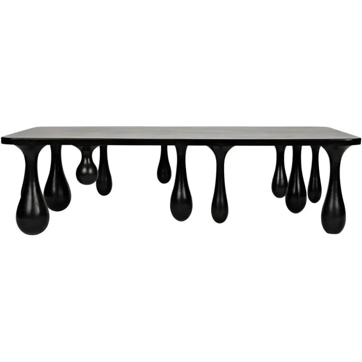 Drop Wood Black Rectangle Coffee Table - LOOMLAN - Noir - Coffee Tables