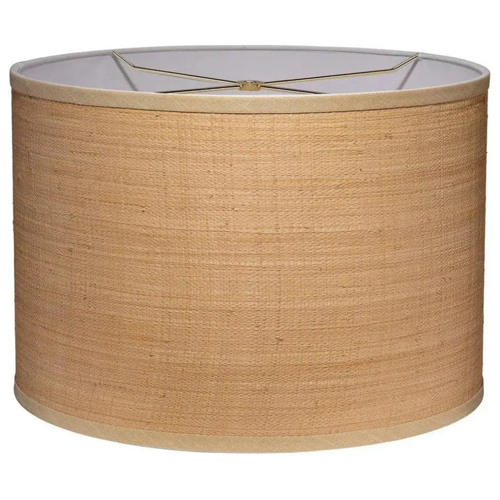 Drum Natural Raffia Stylish Shade - LOOMLAN - Jamie Young - Table Lamps
