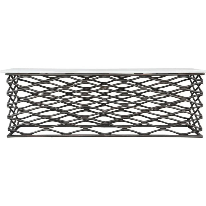 Duchess Coffee Table White & Antique Black - LOOMLAN - Zuo Modern - Coffee Tables