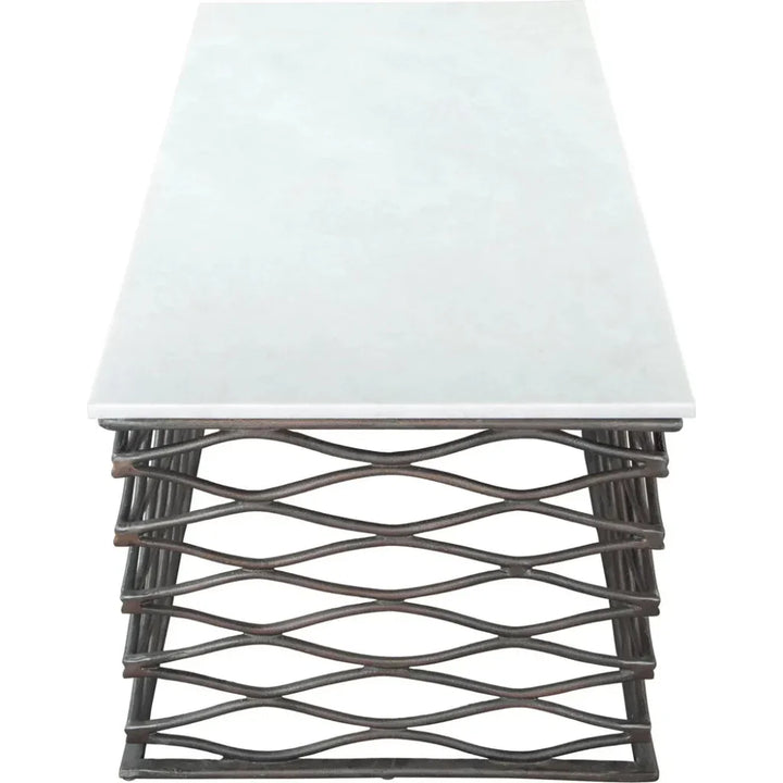 Duchess Coffee Table White & Antique Black - LOOMLAN - Zuo Modern - Coffee Tables