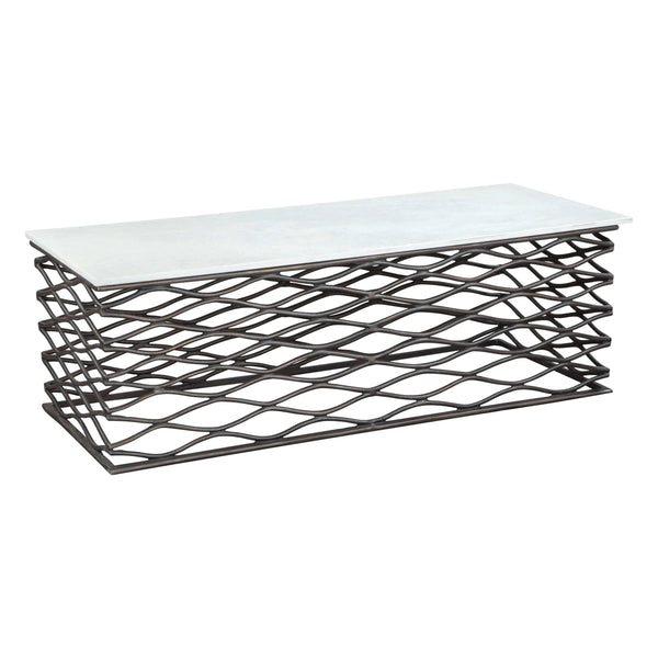 Duchess Coffee Table White & Antique Black Coffee Tables LOOMLAN By Zuo Modern