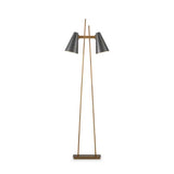 Duet Metal Framed Floor Lamp-Floor Lamps-Currey & Co-LOOMLAN