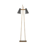 Duet Metal Framed Floor Lamp-Floor Lamps-Currey & Co-LOOMLAN