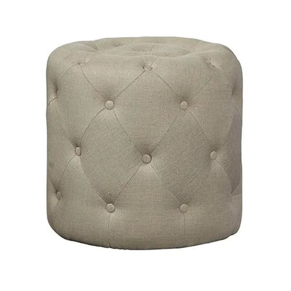 Dumplin' Linen Round Stool - LOOMLAN - Furniture Classics - Poufs and Stools