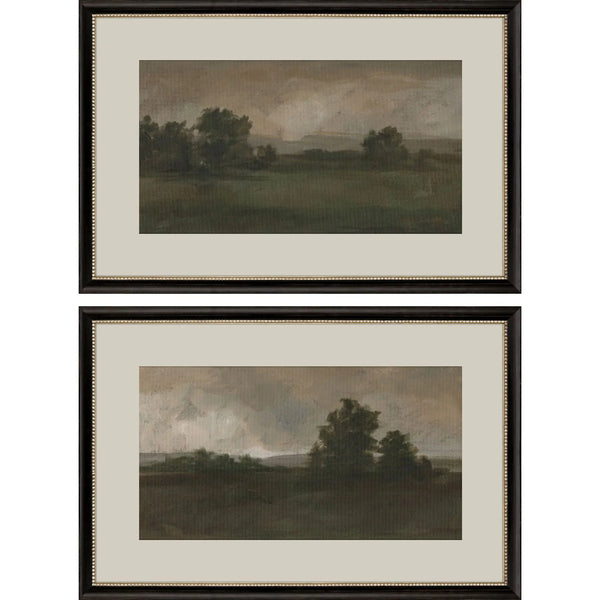Dusk Panoramic Vista Framed Wall Art 2PC