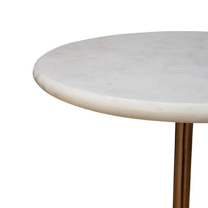 Dustin Martini Marble Topped Round Table - LOOMLAN