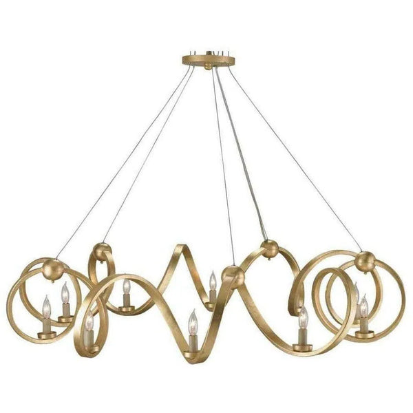 Dutch Gold Leaf Ringmaster Gold Chandelier Chandeliers LOOMLAN By Currey & Co