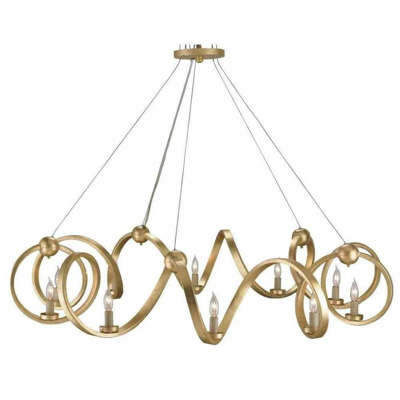 Dutch Gold Leaf Ringmaster Gold Chandelier