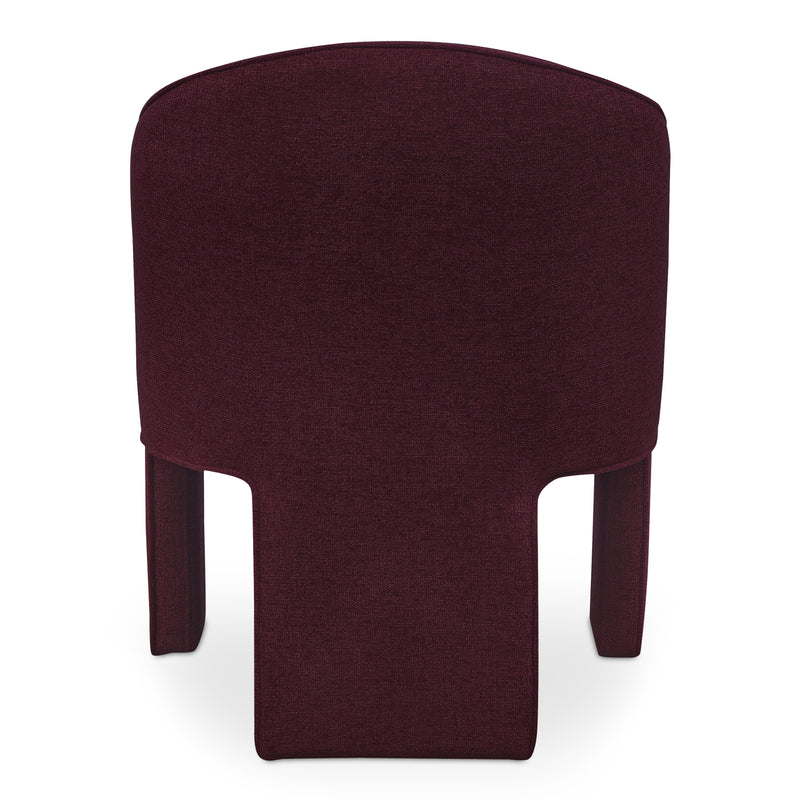 Clara Polystery and Iron Purple Armless Dining Chair