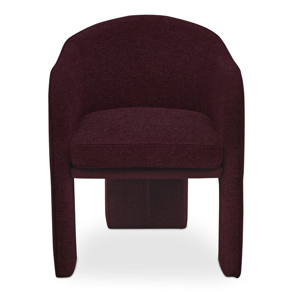 Clara Polystery and Iron Purple Armless Dining Chair