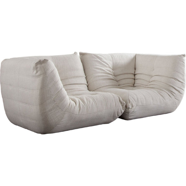 Ezra 2PC Modular Sofa in Cream Fabric