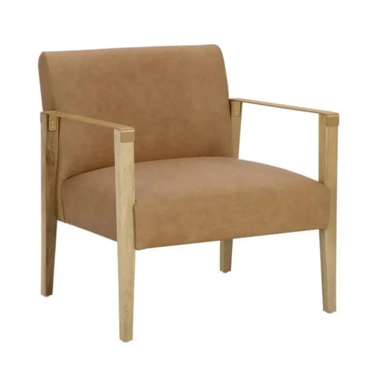Earl Leather Lounge Chair - LOOMLAN - SUNPAN - Accent Chairs