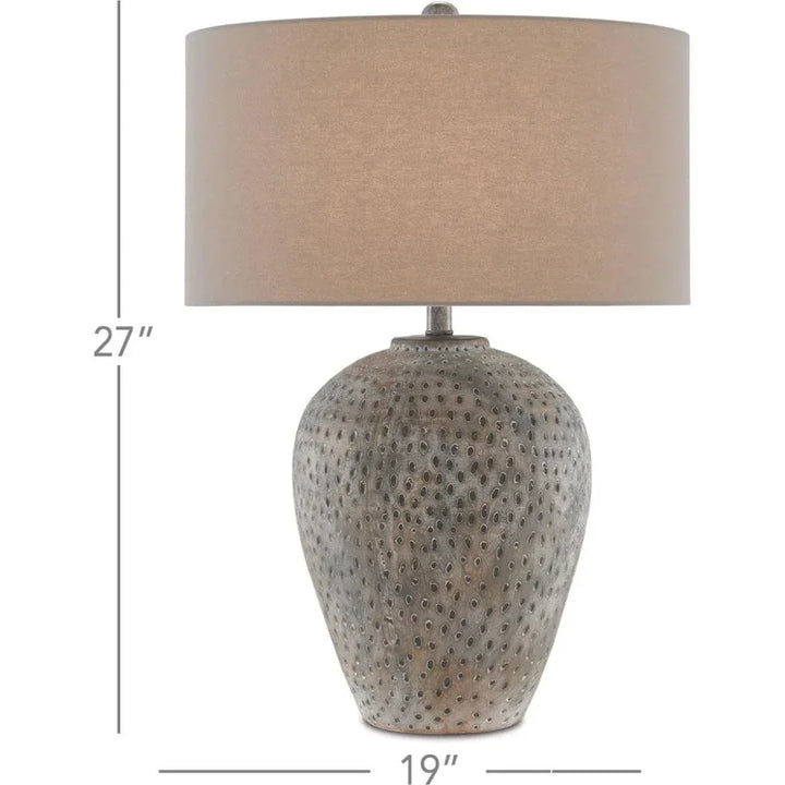 Earth Gray Junius Table Lamp - LOOMLAN - Currey & Co - Table Lamps