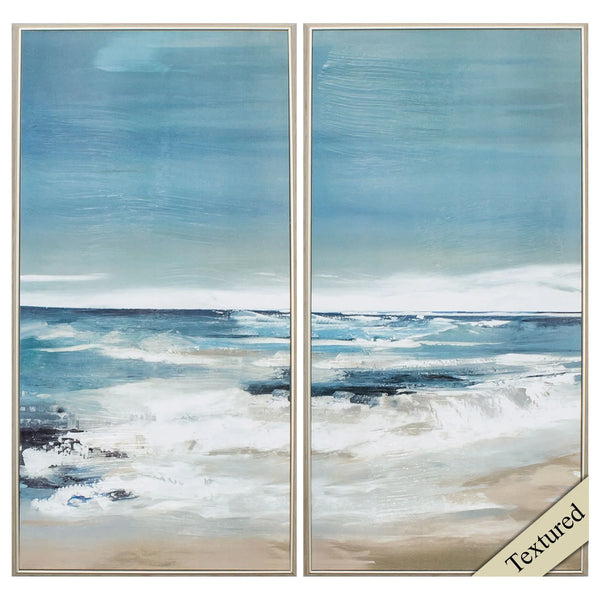East Coast Blue Framed Wall Art 2PC