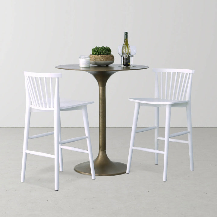 Easton Counter Stool - White - LOOMLAN - LH Imports - Counter Stools