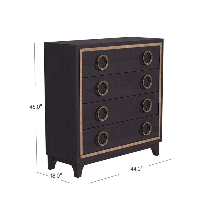 Eaton Wood Black Hall Chest - LOOMLAN - Bassett Mirror - Chests