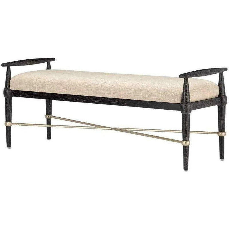 Ebonized Taupe Silver Granello Perrin Natural Bench