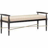 Ebonized Taupe Silver Granello Perrin Natural Bench