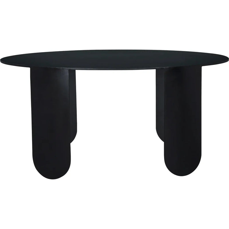 Eco Oval Dining Table With Black By Noir-Dining Tables-Noir-LOOMLAN