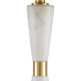 Edelmar White Marble And Optic Crystal Table Lamp