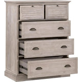 Eden 5-Drawer High Chest Natural Gray Acacia