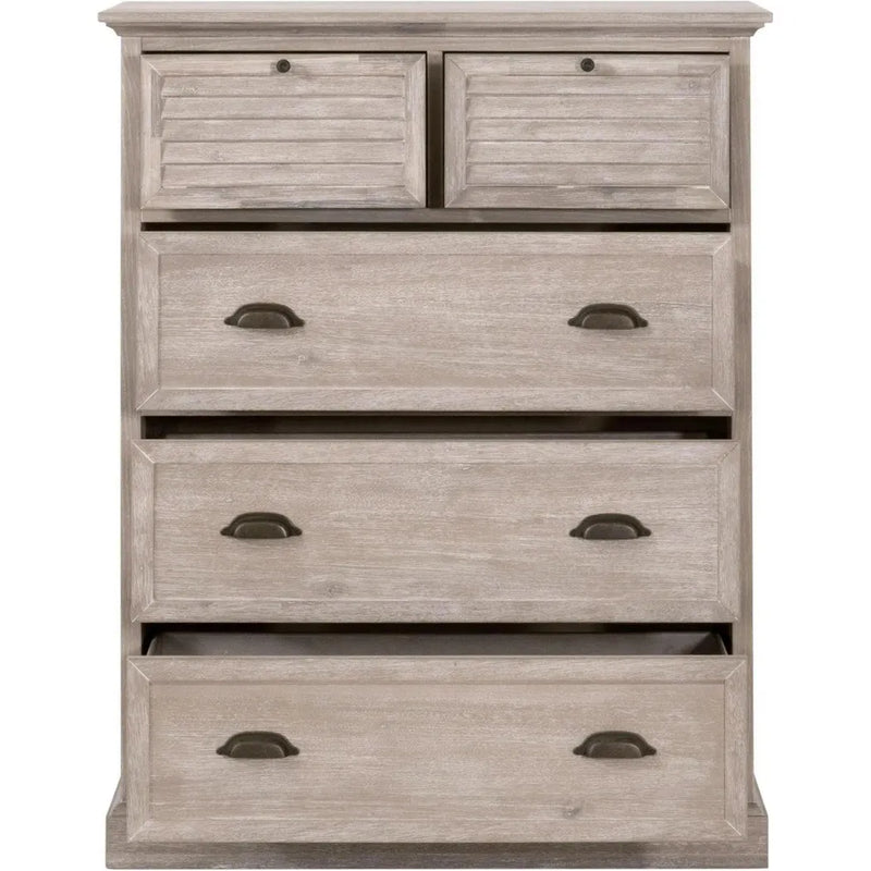 Eden 5-Drawer High Chest Natural Gray Acacia