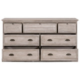 Eden 7-Drawer Media Dresser Natural Gray Acacia Dressers LOOMLAN By Essentials For Living