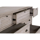 Eden 7-Drawer Media Dresser Natural Gray