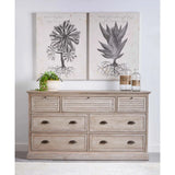 Eden 7-Drawer Media Dresser Natural Gray