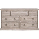 Eden 7-Drawer Media Dresser Natural Gray