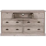 Eden 7-Drawer Media Dresser Natural Gray